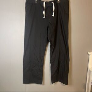 LG Men's Black with White Drawstring scrubs with stains